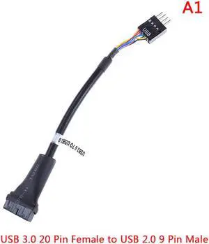 Misskit 15cm USB 3.0 20 Pin Female Motherboard Header To Usb 2.0 9 Pin Male Adapter Converter Cable For Computer PC Adapter Cord