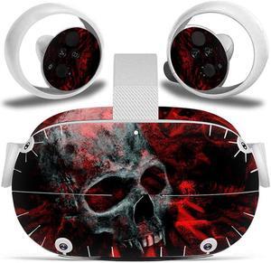 Misskit Vinyl Skin Sticker for Oculus Quest 2 VR Headset Controller PVC Decals Cute Cartoon Wrap Cover for Oculus Quest 2 Accessories