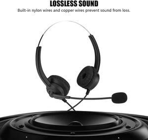 Call Center Headphone Noise Cancelling Headset With Crystal USB 3.5/2.5MM Plug For Customer Service/ Game/PC Headphones 2018