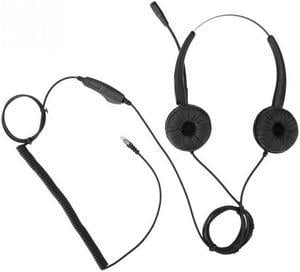 H500D-RJ9 Ergonomically Phone Headset Call Center Headset with Noise Cancelling Mic With Volume Adjustment & Mute