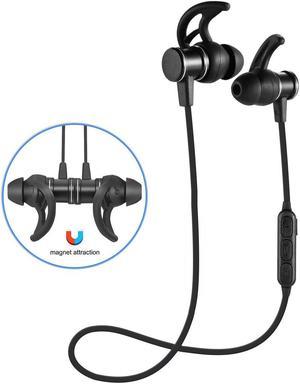 Wireless Bluetooth Sport Earphones Built In Microphone Runner Noise Canceling Headset In-Ears Call Center Smart  Phone Black