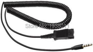 Call center headset QD(Quick Disconnect) cable with single 3.5mm plug for computer,PC,laptop,smartphone,mobile phone ,etc