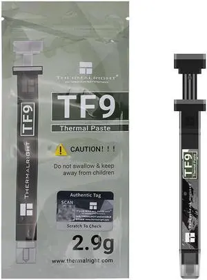 TF9 thermal grease CPU thermal paste computer notebook graphics card GPU cooling silicone TF9 2.9g with scraper TF9 thermal grease CPU thermal paste computer notebook graphics card GPU cooling silicone TF9 2.9g with scraper