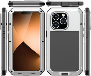 For iPhone 15 Pro Max Case Luxury Doom Armor Dirt Shock Metal Phone Cases For iPhone15 Pro Max Case(Silver)