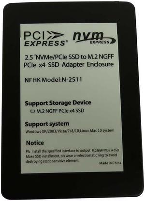 2.5" inch PCIe NVMe to M.2 NGFF PCIe x4 SSD replace U.2 SFF-8639 Samsung XS1715 XS1725 PM953 PM963 PCIe NVMe SSD adapter card