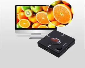 3 input 1 Output Mini 3 Port HDMI-compatible Switch Female to Female Switcher Splitter Box Selector for TV 1080P VIdeo Switcher