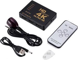 4K 5x1 HDMI-compatible Cable Splitter HD 1080P Video Switcher Adapter 5 In 1 Output Port Hub for Xbox PS4 DVD HDTV PC Laptop TV