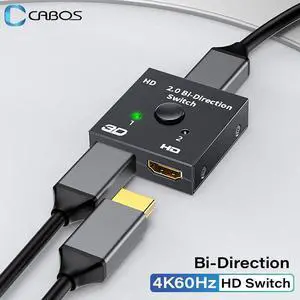 4K 60Hz Switch KVM Bi-Direction 1x2/2x1 Switcher HDMI-compatible Splitter for PS4/3 DVD PC Xbox Monitor TV Box Switcher Adapter