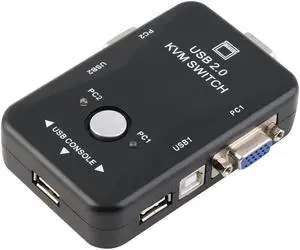 2 Ports USB 2.0 VGA/SVGA KVM Switch Box for Sharing Monitor Keyboard Mouse Newest Cable Adapter Stock 1920 X 1440