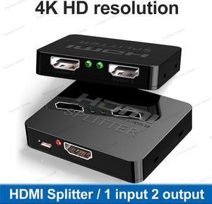 HW-HD102M Mini HDMI distributor one minute two 4K * 2K video on the same screen supports 3D HDMI 1 minute 2