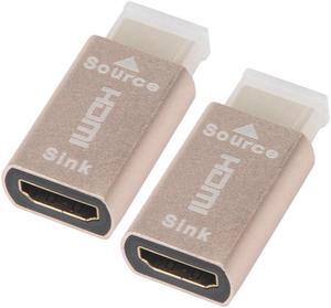 2X HDMI Lock Screen Signal Holder KVM HDMI2.0 Virtual Adapter EDID DDC Dummy Plug For HDMI Display Emulator