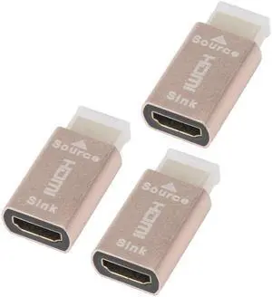 3X HDMI Lock Screen Signal Holder KVM HDMI2.0 Virtual Adapter EDID DDC Plug For HDMI Display Emulator Up To 3840X2160