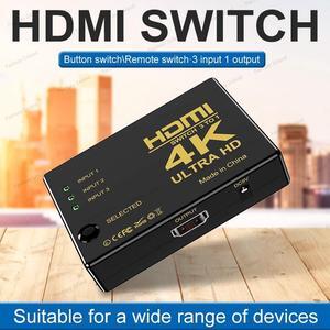 HW-4K301H HDMI switcher 3 in 1 out 4K * 2K rectangular HDMI switcher with remote control conversion KVM
