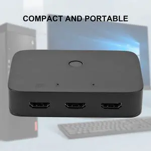 Computer Switch High Resolution Stable Output Heat Resistant USB2.0 HDMI-compatible Plug Play KVM Switch for Windowses