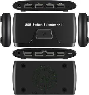 4x1 Multiviewer 4 In 4 Out Kvm Switch Computer Sharing Converter Quad Screen Real Time Multi Viewer Usb Hub Splitter Switch