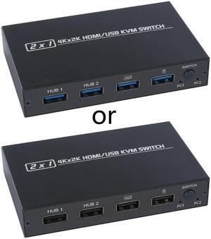 KVM Switch HDMI-compatible/USB Support 2Kx4K 2 Hosts Share 1 Monitor/Keyboard& Mouse Set AM-KVM 201CL KVM Switch QXNF