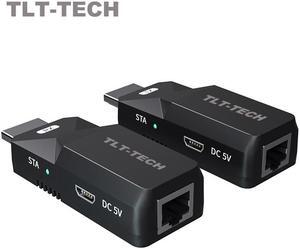 60M HDMI-compatible Extender Cat5e Cat 6 Ethernet UTP HD to Lan Converter 1080p 60Hz EDID Transmitter Receiver POC TX RX