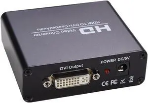 HDMI-to DVI Converter with Audio - Sound Splitter to 3.5mm AUX / 2 RCA Stereo &ampCoaxial output Connector 5.1 &720P