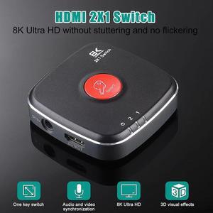 HDMI 2.1 Directional 8K HDMI Switcher supports 8K@60Hz4K@120Hz compatible PS5/PS4 Projector display Blu-ray player Xbox