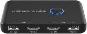 Video Repeater HDMI-Compatible/KTV/USB Converter Switch For Sharing Keyboard Mouse Printer High-definition Display Two Computer