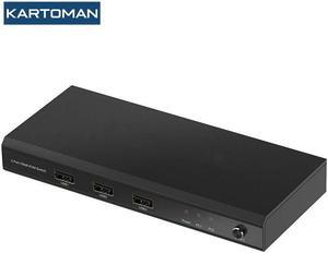 KARTOMAN KVM switch 3 USB 2.0 HDMI-compatible 4K 30Hz Splitter Printer Mouse Keyboard Share Switcher Box Controller Adapter