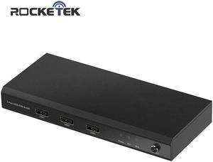 Rocketek KVM switch 3 USB 2.0 HDMI-compatible 4K 30Hz Splitter Printer Mouse Keyboard Share Switcher Box Controller Adapter
