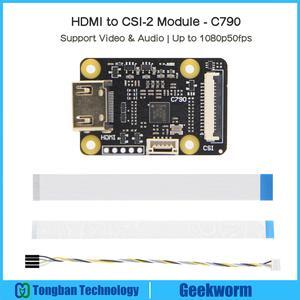 HDMI to CSI 2 Adapter C790 | Support Video & Audio | Up to 1080p60fps | for Raspberry Pi 4 / 3 B+ / 3B / CM4 / Zero PiKVM KVM