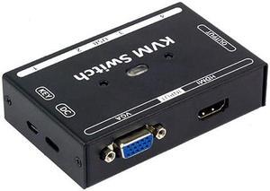 KVM Switch 2 in 1 out hybrid hdmi vga combination sharer Laptop  video recorder share a set of keyboard mouse monitor printer