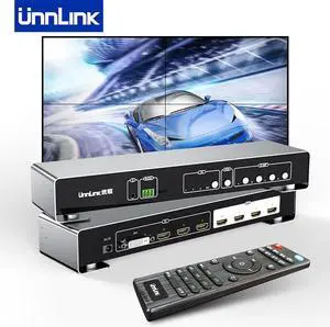 Unnlink HDMI DVI Video Wall Controller 4 In 4 Out 1080P TV Splicing 1X2 1X3 1X4 2X1 3x1 4X1 2X2 HDMI Splitter Switch