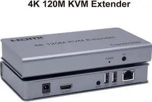 4K 120M KVM HDMI Extender By RJ45 Ethernet Cat5e Cat6 Cable Video Transmitter Receiver Support USB Mouse Keyboard Touch Screen