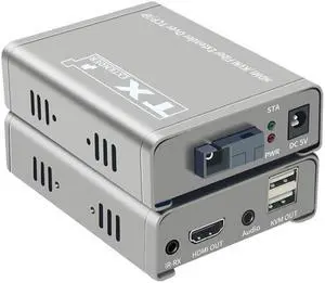 20Km HDMI KVM Extender over Optic Fiber HDMI USB KVM Extender Transmitter Receiver Audio Video Converter Fit USB Keyboard Mouse