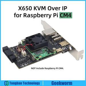 Geekworm X650 PiKVM V3 PCIe Version for Raspberry Pi CM4 KVM Over IP HDMI CSI