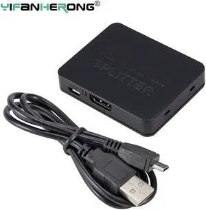 4K HDMI-compatible Splitter Full HD 1080p HDMI-compatible Switch 1X2 Splitter 1 in 2 Out Amplifier Dual Display For HDTV DVD