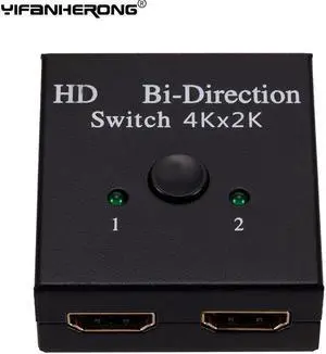 4K HDMI-Compatible Splitter Switch 1X2 2X1 Split 1 in 2 Out Amplifier 1080P 4Kx2K HDMI-Compatible Switcher 2 Ports Bi-Direction