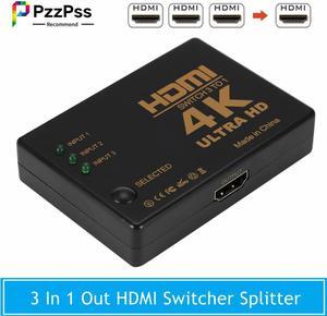 PzzPss HDMI Switch 4K Switcher 3 in 1 out Full HD 1080P Video Cable Splitter 1x3 Hub Adapter Converter For PS4/3 TV Box HDTV PC