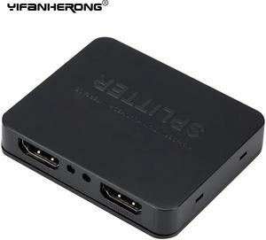 4K 1080p HDCP HDMI-Compatible Splitter 1x2 Signal Amplifier Audio Video Distributor For Projectors 1 in 2 out