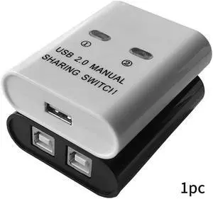 USB Printer Sharing Device 2 in 1 Out Printer Sharing Device 2-Port Manual Kvm Switching Splitter Hub Converter Plug And Play