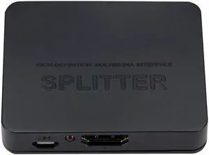 4K HDMI-Compatible Splitter Full HD 1080p HDMI-Compatible Switch 1X2 Splitter 1 in 2 Out Amplifier Dual Display For HDTV DVD