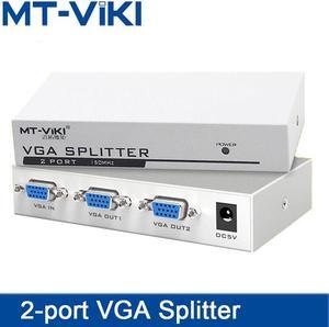 MT-VIKI VGA Splitter 1 Input 2 Output HD Video Splitter 1 Computer Host To Connect Two Monitors Splitter MT-1502