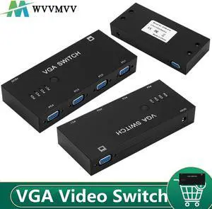 VGA Switch 4 In 1 Out VGA Video Switcher Converter Box HD Signal Amplifier Booster Splitter Adapter For PC Monitor Projector