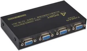 4 Ports VGA Switch New  4 In 1 Out VGA Splitter Switch Box Manual button switching 1920*1440 FJ-15-4CH