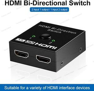 HW-201Q HDMI switcher two in one out supports 4K two-way screen splitter HDMI 2 in 1 out switcher 1 point 2 points kvm