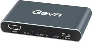HDMI-compatible 2.0 Splitter 1 in 4 Out 4K@60Hz HD 1x4 Splitter SST Duplicate/Mirror Adapter for PS4 Xbox Switch PC Laptop HDTV
