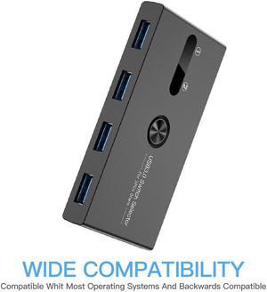 USB 3.0 Switch 2 in 4 Out KVM Docking Station Printer Sharing Device Monitor Adapter KVM Converter