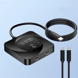 8K USB C Bi-Direction Switch 1x2/2x1 Data Video Switcher USB 3.1 PD 100W Splitter For Computer Monitor Multiple Source KVM