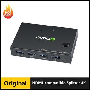 HDMI-compatible Splitter 4K Switch KVM switch Usb 2.0 2 in1 Switcher For computer monitor Keyboard And Mouse EDID / HDCP Printer