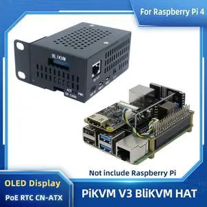 BLIKVM HAT Server O & M Hdmicsi Remote Control KVM Remote Control Pikvm O & M Overip for Raspberry Pi 4