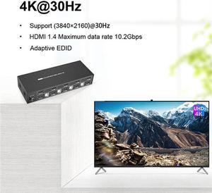 Dual monitor HDMI KVM Switch 4x2 Extended Display 4K 30Hz HDMI USB KVM Switcher 2 in 4 out for PC Monitor Mouse Keyboard Share
