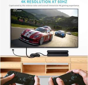 3x1 HDMI Splitter Aluminum HDMI Switch 3 in 1 Out with IR Remote Control, Supports 4k@60HZ 3D HD1080P, HDMI Switcher for PS3 PS4 Pro TV