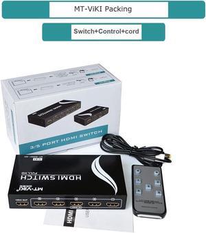 5 Port 4K HDMI Switch 5 in 1 Out w/IR Remote Control, 5 Port Switcher Selector Box for Xbox Nintendo PS3 PS4 TV Fire Stick Roku (Black)